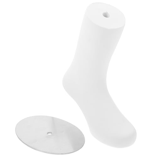 ABOOFAN Modèle de Pied de Mannequin en Vinyle Blanc Léger et Portable pour Exposition de Chaussettes Garçon et Filles en Boutique Retail