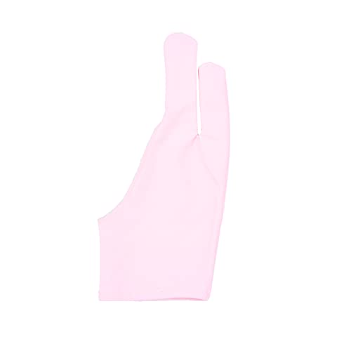 navor Artist Gloves, High Elasticity Glove with Two Fingers for Sketching, Graphics iPad Drawing for Right/Left Hand [Pink]