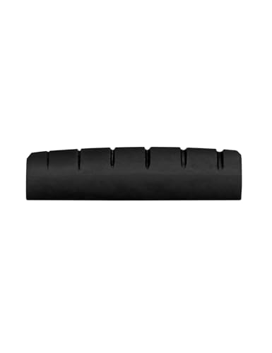 Metallor Black Cattle Bone Guitar Nut 6 String Pre-Slotted Top Nut for LP