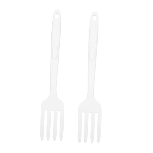 UTHCLO 4pcs Silicone Cooking Forks Set Pasta Forks Serving Utensils Kitchen Flexible for Stirring Mixing Serving