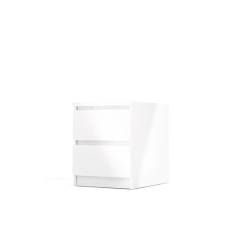 Home Square 2420382-PKG 2 Piece Furniture Set With Nightstand & Dresser In White High Gloss thumb #2
