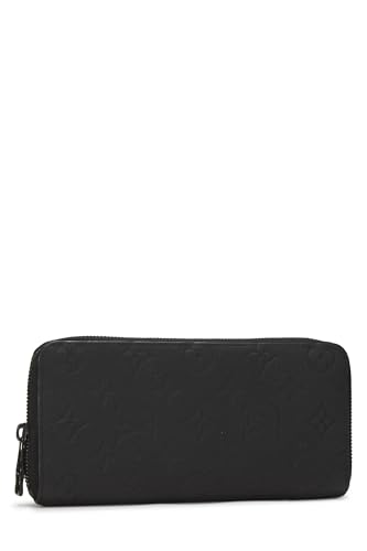 Pre-Loved Black Monogram Taurillon Zippy Vertical Wallet, Black2