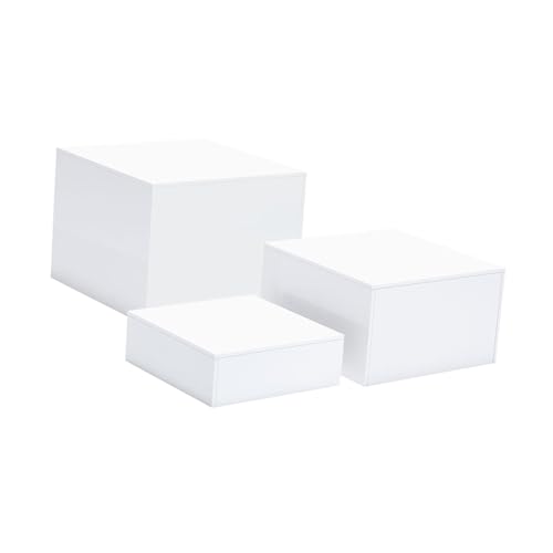 Soporte de buffet blanco de 3 niveles para tartas cupcakes y cosméticos 5