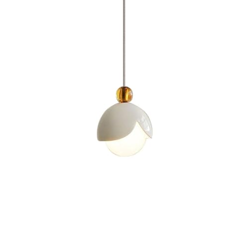 Lustre suspension crème LED en verre nordique pour salon et cuisine