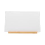 TEMPNAP Marco para fotos de metal y base de bambú, compatible con sublimación y transferencia térmica, tamaño 25x15 cm, diseño contemporáneo para uso en hogar y oficina