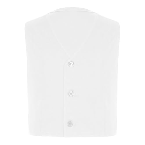 Choomomo Toddler Boys 3 Button Formal Suit Vest V Neck & Sleeveless, Solid Color & Regular Fitted