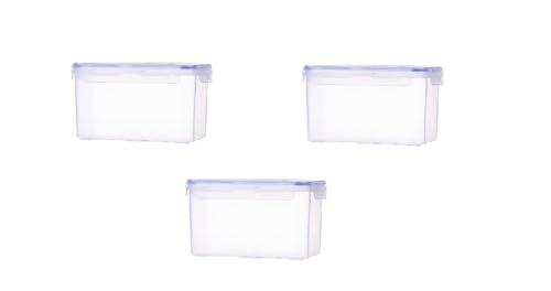 Image of Aristo 222 Lock & Fresh Airtight Food Storage Container, BPA Free, Leakproof & Freezer Safe, Transparent Kitchen Storage Box set of 3 2250 ML