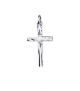 Croix catholique or blanc | Bijou pendentif pour chaîne de communion