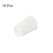 uxcell 16Pcs Solid Rubber Stoppers, White 0# Tapered Lab Plugs Lab Seal Tube Stopper Plug for Industry and Laboratories, 17x13x24mm