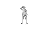 Printle M Homme 033-Male German WWII Wehrmacht Military Officer Soldier Drinking from Canteen Figure for Dioramas and Model Train Sets CHOOSE YOUR SCALE