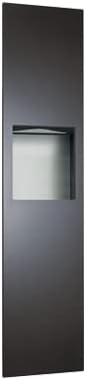 ASI - 6467-41 - Piatto Completely Recessed Paper Towel Dispenser & Waste Receptacle - Matte Black Phenolic Door