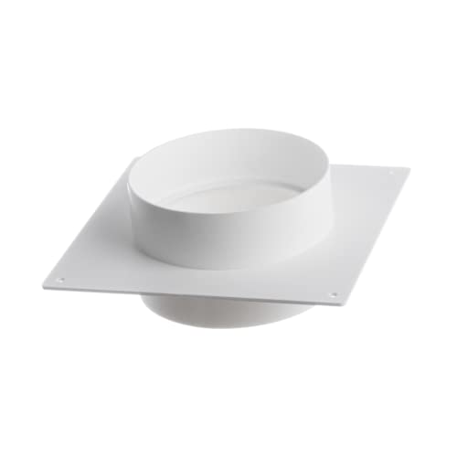 Ø 125mm Wandflansch-Rohrverbinder - PVC Verbinder Verbindungsstück Rundrohr Lüftungsrohr ohne Rückstauklappe