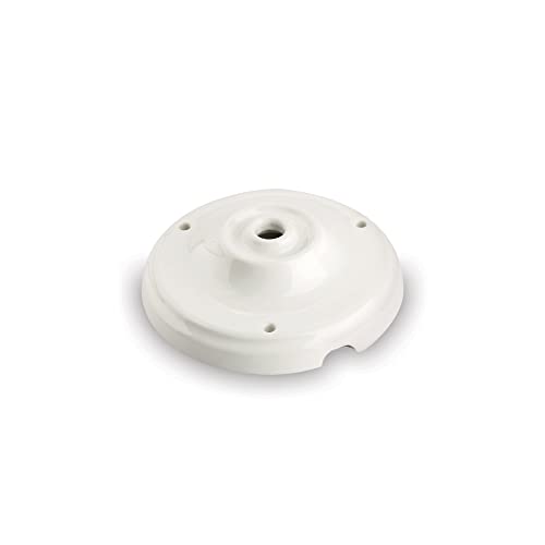 AMARCORDS - Rosace en porcelaine pour suspension couvre-fils en céramique avec rosace colorée BLEU BLANC