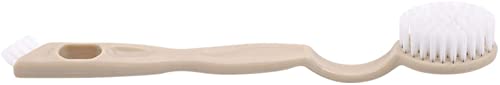 Generico Cepillo para lavado con mango curvado, herramienta portátil para la limpieza de zapatos, cepillo para ropa de doble extremo, albaricoque. Útil y práctico.