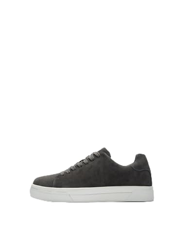 SELECTED MEN Slhdavid Chunky Suede Sneaker da Uomo 2.0 Noos, Grigio Scuro, 42 EU