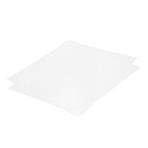 MECCANIXITY ABS Plastic Sheet 12 Inch x 12 Inch x 0.02 Inch ABS Styrene Sheets for Building Model DIY Crafts Panel White 2 Pcs