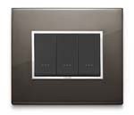  Vimar Serie Eikon Evo – Placca 7 Moduli Alluminio Serie Eikon nero zaffiro