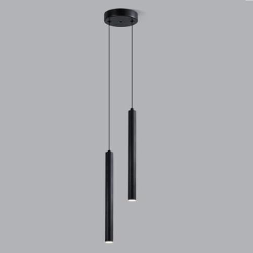 LIGKIN Lámpara Colgante LED Moderna Diseño Minimalista Lámpara de Techo Aluminio 2 luces Lámparas Colgantes LED Iluminación para Comedor Dormitorio Salón