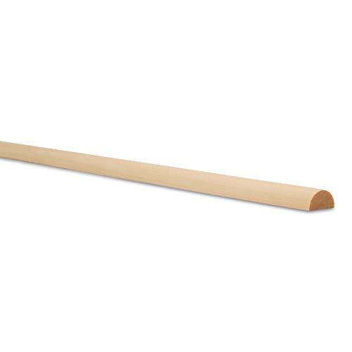 Split Wood Dowel Rods 12 Inch x 1/2 Inch Short Wooden Dowels, Pack of 25 Unfinished Fluted Molding Trim for DIY & Dowel Feature Wall, by Woodpeckers