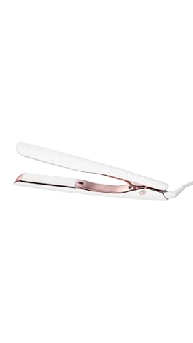 T3 Women's Smooth ID 1' Smart Flat Iron, White/Rose Gold, 1' Flat Iron