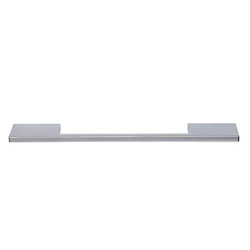 Image of South Main Hardware Wide Modern Die Cast Cabinet Drawer Pull Handle, 6.3 inch Center to Center Hole Spacing, Polished Chrome, Mounting Hardware Included, 10-Pack