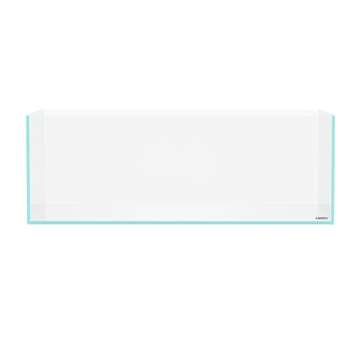 Image of LANDEN 120SL 51.5 Gal Rimless Low Iron Aquarium Long Fish Tank, Bookshelf Aquarium, W47.24xD19.69xH14.17 in (120x50x36cm) 12mm Thickness with Black Nano Foam Leveling mat Included