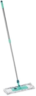 Leifheit Floor Mop Classic XL Microfibre, 42cm Wide Mop for Large Area Cleaning, Leifheit Floor Wiper with All-Round Swivel Joint, Mop cleaning for Tiles and Laminate
