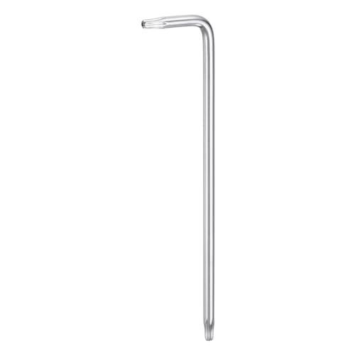 Image of sourcing map T9 Tamper Proof Torx Wrench Star Keys 83mm / 3.27" Long Arm L-Shaped 6 Points Wrench S2 Steel Chrome Coated Surface Hand Tool for Automotive/Home Repairs