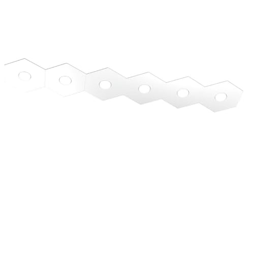 Plafonnier moderne HEXAGON LED blanc pour sublimer votre salon design