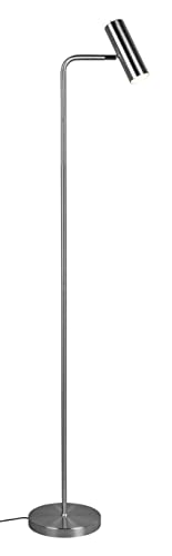 Trio, Lámpara de pie, Marley 1xGU10, max.5,0 W Cuerpo: Metal, Níquel mate A:23,0cm, A:151,0cm, P:39,0cm Interruptor,IP20,Sin bombilla