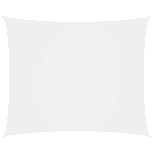 ARKEM Tenda a Vela Impermeabile Rettangolare Vela Ombreggiante Parasole Protezione Raggi UV per Esterno Giardino terrazza,Parasole a Vela Oxford Rettangolare 4x5 m Bianco