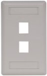 IFP12OW - Hubbell 2-Port Rear-Loading Single-Gange Faceplate, Office White, Pack of 5