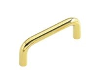 Door or Drawer Handle Plastic Hole Spacing 64 mm Shiny Gold, Wire