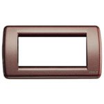 Vimar Serie Idea – Placca Rondo 4 Modulo Metallo Bordeaux Metallizzato