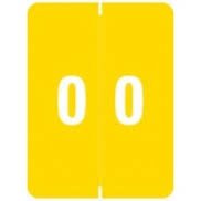 SMNM-0 Xlcc Color Code Label, Permanent, Numeric "0", 1 1/2" x 2", Yellow (Pack of 500)