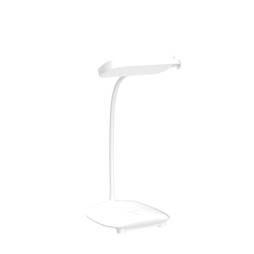 MAYTHANK Cordless Gooseneck Desk Lamp Reading Light 40 LED, Rechargeable Small Table Lamp Battery*2 Operated 4200mah,Kids Study Lamp, for Bedroom Home Office,Portable,Touch,Two Ways Power, White