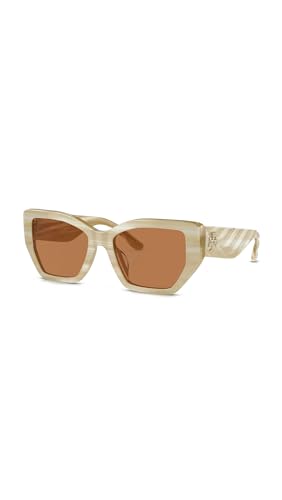 Tory Burch TY7187U Brown & Ivory Horn Sunglasses 53mm