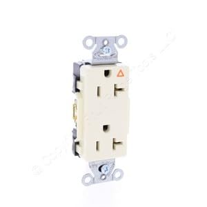 #US 10PK Almond Isolated Ground Commercial Decorator Receptacle 20A IG20DRAL