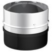 Canne fumarie e fumisteria Linea"Legna": adattatore legna maschio, acciaio verniciato/maschio, acciaio inox, diametro 150 mm.