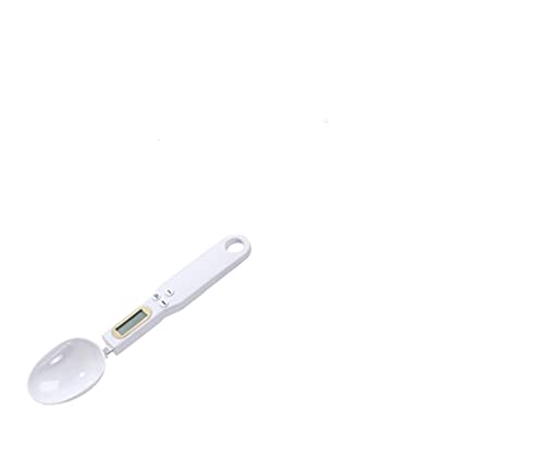 Cuchara Medidora 500 g / 0.1g Cocina digital portátil escalera de medición de la cuchara de la cuchara de la cuchara el peso de la cuchara de gramo (Color : White)