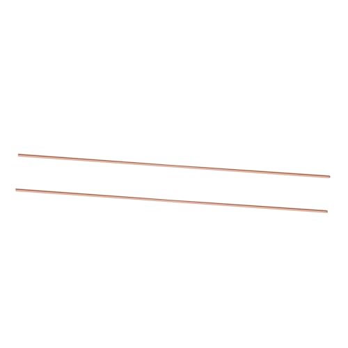 OSOLADY 2pcs Copper Round Tube Rods Copper Round Copper Tubes Copper Rod Crafting Metal Rods Copper Round Rod Copper Sticks for Crafts Copper Sticks for Crafting Copper Piping
