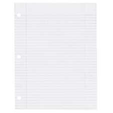 Sparco Products : Reinforced Filler Paper, Wide Rule, 11"x8-1/2", White -:- Sold as 2 Packs of - 100 - / - Total of 200 Each