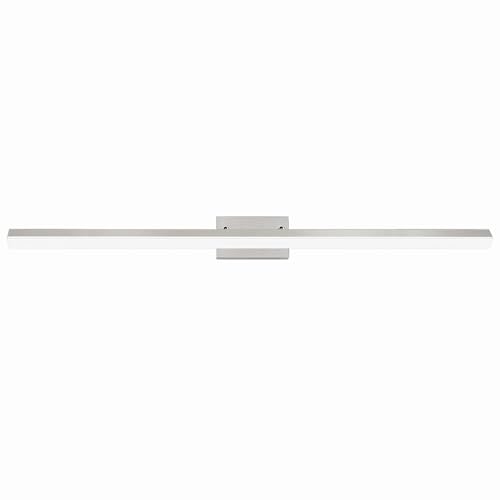 LIAYUMS 48 Inch LED Bathroom Vanity Light, Dimmable 48W 6000K Cool White Over Mirror Light Fixture, Brushed Nickel Modern Wall Sconce for Large Makeup Vanity Tasks by LIAYUMS - Used condition - Image 2