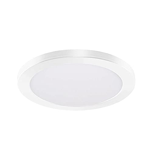 LED Aufbau/Einbauleuchte SLIM FLEX, 6W, Rahmen weiß, Colorswitch 3000/3500/4000K, 120°, Lochausschnitt 55-100mm