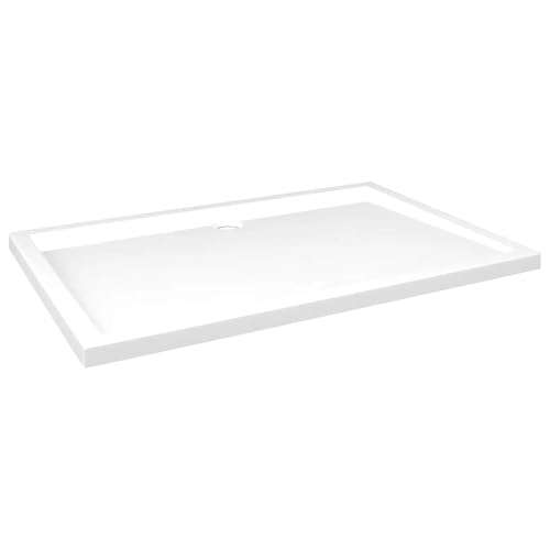 vidaXL Plato de Ducha Rectangular Placa Receptor Cuarto de Baño Aseo Inodoro Resistente a Arañazos Manchas Antideslizante ABS 80x120 cm