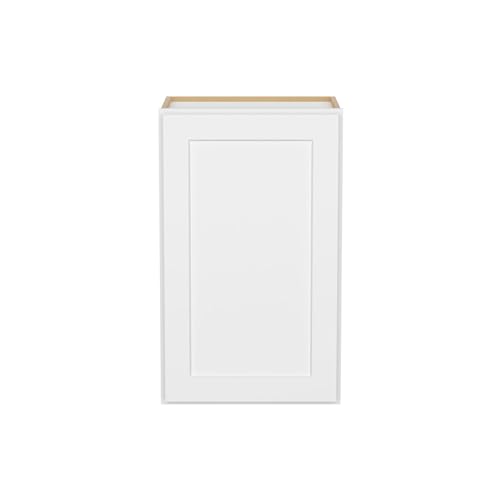 Image of Furinno Shaker Wall Kitchen Cabinet 1-Door-2 Shelves, Ready to Assemble, 12 D x 18 W x 30 H, White