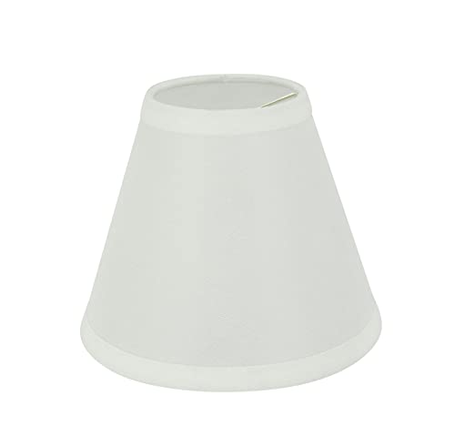 Image of Aspen Creative 32102-5A, Hardback Empire Clip-On Chandelier Lamp Shade, Off-White, 3 inch Top x 6 inch Bottom x 5 inch Slant Height, Set of 5