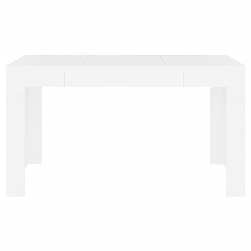 Table de cuisine gain de place blanche 140 cm pour petits et grands espaces