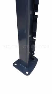 Lot de 4 poteaux à encoche sur platine 1m30 gris anthracite