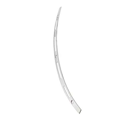 Image of Polished Stainless Steel Slotted Windshield Windcreen Trim Batwing Compatible for 14-21 Harley Touring Electra Street Glide FLHX Tri Glide Ultra Limited FLHTCUTG FLHX FLHTC CVO 2014-2021